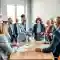 TrimByte leadership shaking hands with client executives to mark new partnership